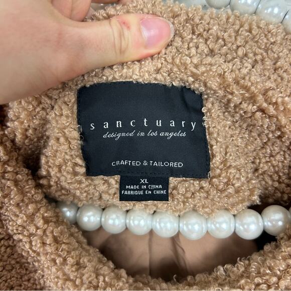 Sanctuary Button Front Teddy Knit Jacket Size XL - Picture 7 of 9